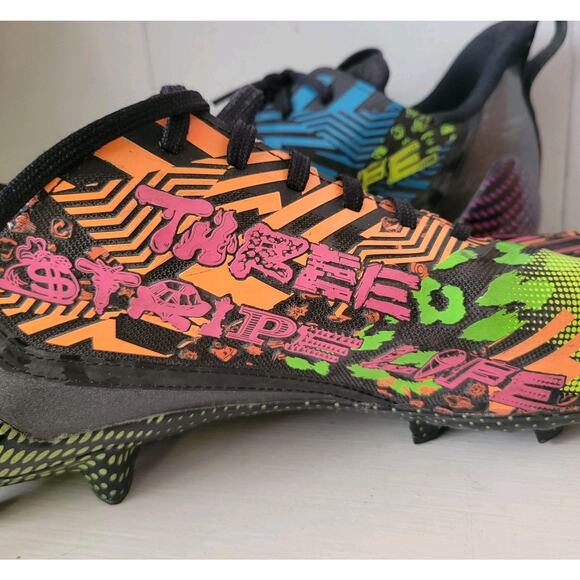 Adidas Adizero Three Stripe Life Cleats Multi Color Men's Size 12 Mix Pattern - Picture 8 of 10
